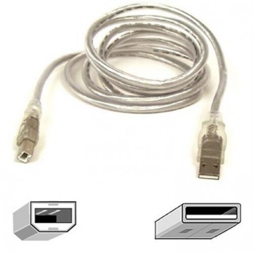 Belkin USB A/B Device Cable A/B;DSTP; - Clear Ice - 6.0 - Feet - 2