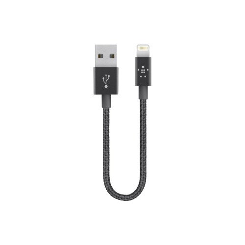 Belkin MIXIT Metallic Lightning to USB Cable - Black - 6.0 - Inches - 1-Pack