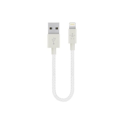 Belkin MIXIT Metallic Lightning to USB Cable - White - 6.0 - Inches - 1-Pack