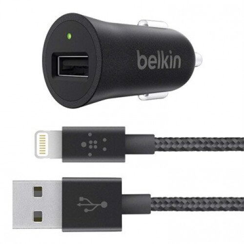 Belkin Universal Car Charger with Lightning Cable - Black