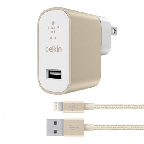 Belkin Universal Home Charger with Lightning Cable - Gold