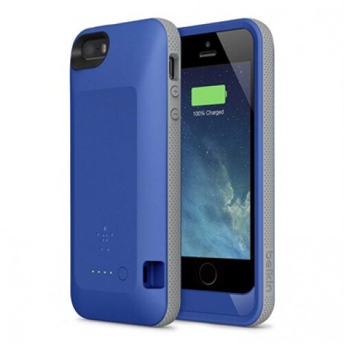 Belkin Grip Power Battery Case for iPhone 5 and iPhone 5s - Civic Blue/Stone