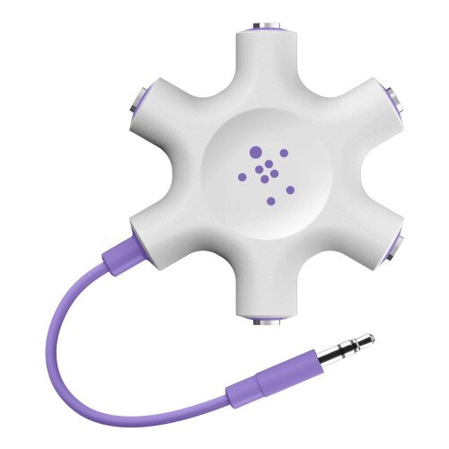 Belkin RockStar 5-Jack 3.5 mm Audio Headphone Splitter - Purple