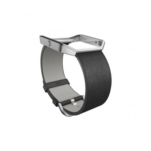 Fitbit Blaze Leather Band + Frame - Black - Regular - Large