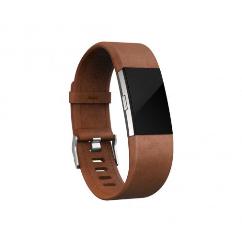 Fitbit Charge 2 Leather Band - Brown - Large