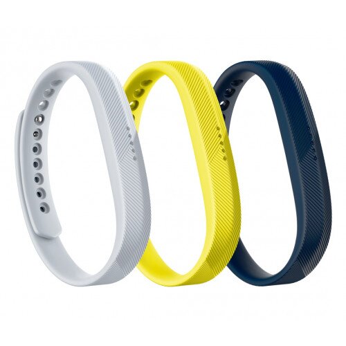 Fitbit Flex 2 Classic Band 3-Pack - Navy,Gray,Yellow - Small