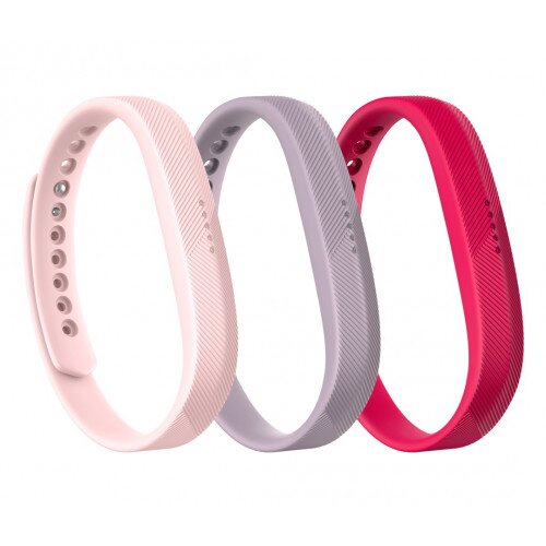 Fitbit Flex 2 Classic Band 3-Pack - Magenta,Lavender,Blush Pink - Large