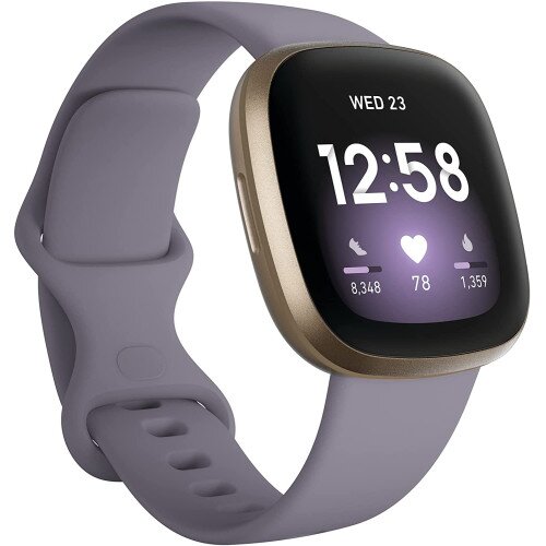 Fitbit Versa 3 Health & Fitness Smartwatch with Built-in GPS - Thistle / Soft Gold Aluminum