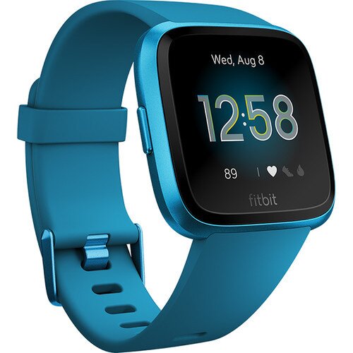 Fitbit Versa Lite Edition Health and Fitness Watch - Marina Blue/Marina Blue Aluminum
