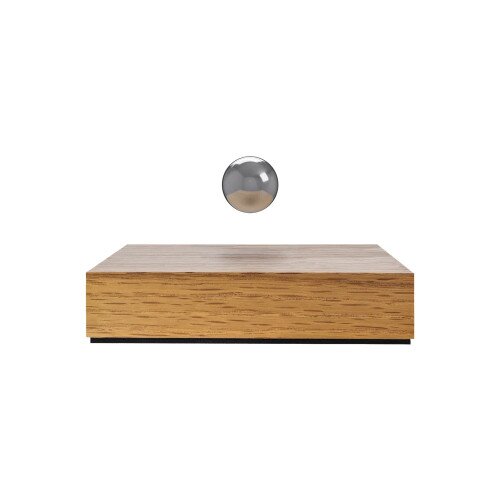 Flyte Buda Ball Levitating Magnetic Sphere - Oak/Chrome