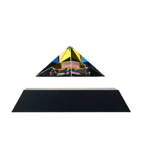 Flyte Py Levitating Crystal Pyramid - Iridescent - Black