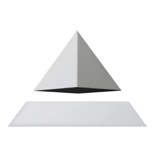 Flyte Py Levitating Pyramid - White (with light) - White