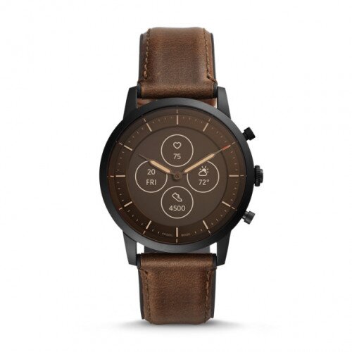 Fossil Hybrid Smartwatch HR Collider - Dark Brown Leather
