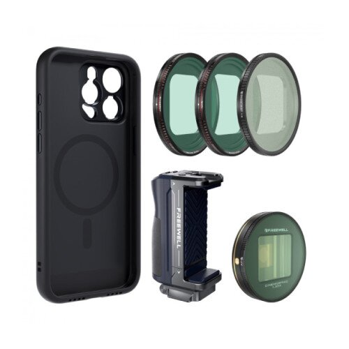 Freewell iPhone 15 Pro Max Gold Anamorphic Sherpa Kit