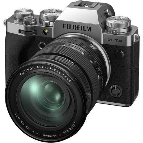 Fujifilm X-T4 Mirrorless Digital Camera - 16-80mm Lens - Silver