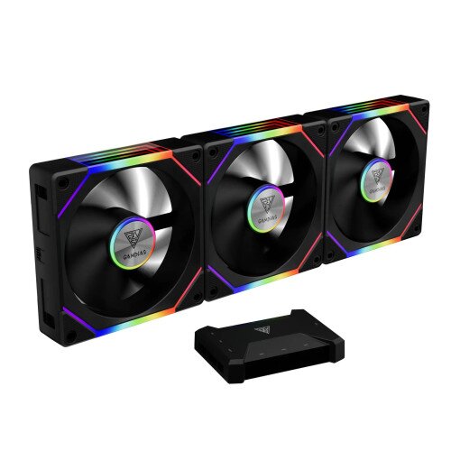 Gamdias AEOLUS P2-1203U ARGB PWM 120mm Fan Pack - Black