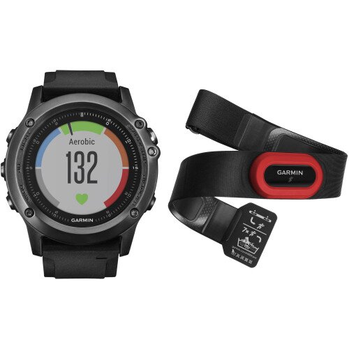 Garmin fenix 3 HR GPS Watch - Slate Gray with Black Band Performer Bundle