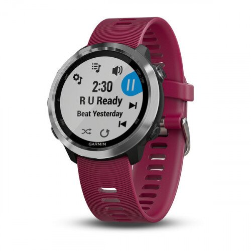 Garmin Forerunner 645 Music GPS Running Watch - With Cerise Colored Band