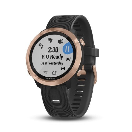 Garmin Forerunner 645 Music GPS Running Watch - Black with Rose Gold Hardware