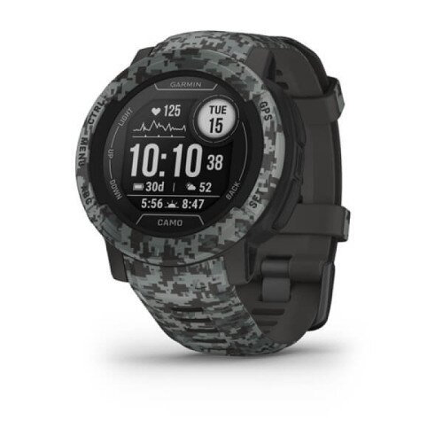 Garmin Instinct 2 Rugged GPS Smartwatch - Camo Edition - Graphite Camo - 45mm