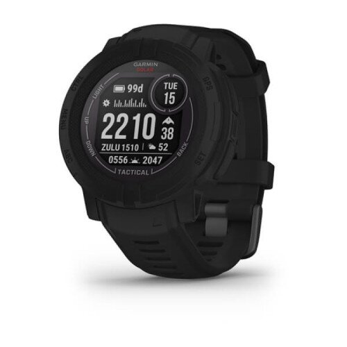 Garmin Instinct 2 Solar Rugged GPS Smartwatch - Tactical Edition - Black - 45mm