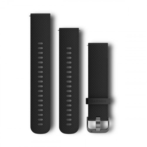 Garmin Quick Release Bands (20 mm) - Black with Slate (Original to vivoactive 3)