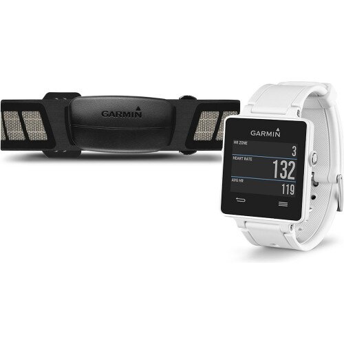 Garmin vivoactive Bundle (Includes Heart Rate Monitor) - White