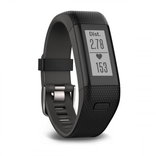 Garmin vivosmart HR+ Activity Tracker - Black/Shark Fin Gray - Regular