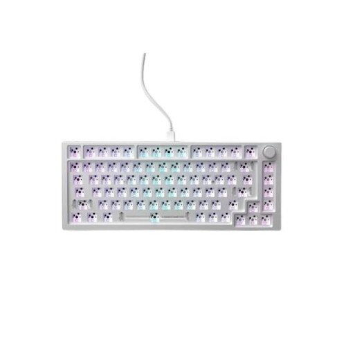 Glorious GMMK PRO Barebones 75% Gaming Keyboard - White Ice - ANSI