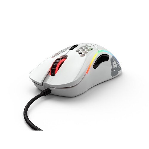 Glorious Model D Minus Glossy RGB Gaming Mouse - White