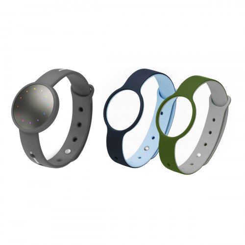 Misfit Shine 2 + Accessory Pack Bundle - Freeport 2-Pack - Gray Sport Band with Reflect Accent