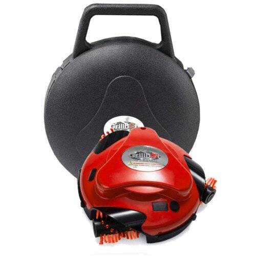 Grillbot Automatic Grill Cleaning Robot & Case Bundle - Red