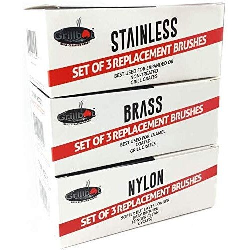 Grillbot Brass Grill Brush Bundle Set