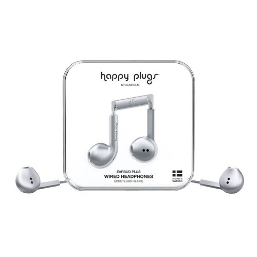 Happy Plugs Plus Wired Headphones - Space Grey - Earbud