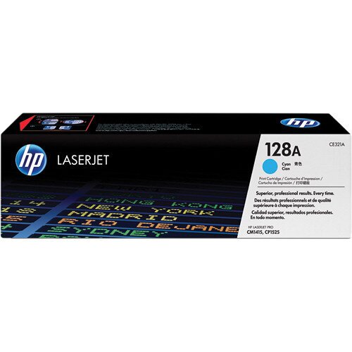 HP 128A Original LaserJet Toner Cartridge - Cyan