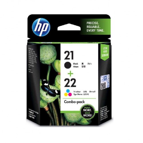 HP 21 Black/22 Tri-Color 2-Pack Original Ink Cartridges