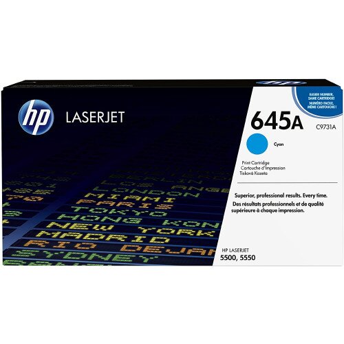 HP 645A Original LaserJet Toner Cartridge - Cyan