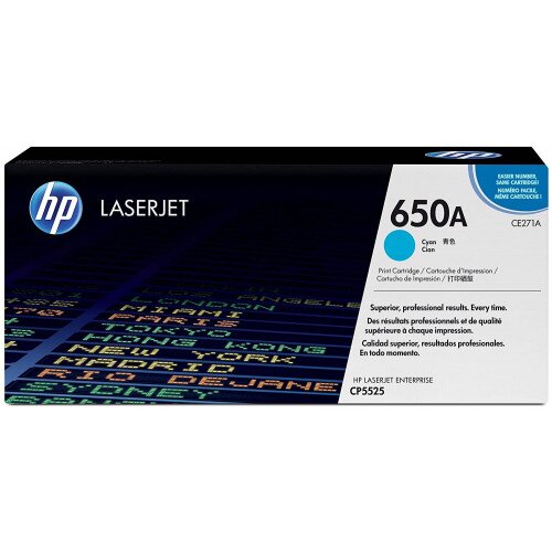 HP 650A Original LaserJet Toner Cartridge - Cyan
