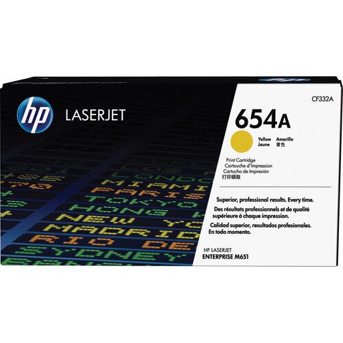 HP 654A Original LaserJet Toner Cartridge - Yellow