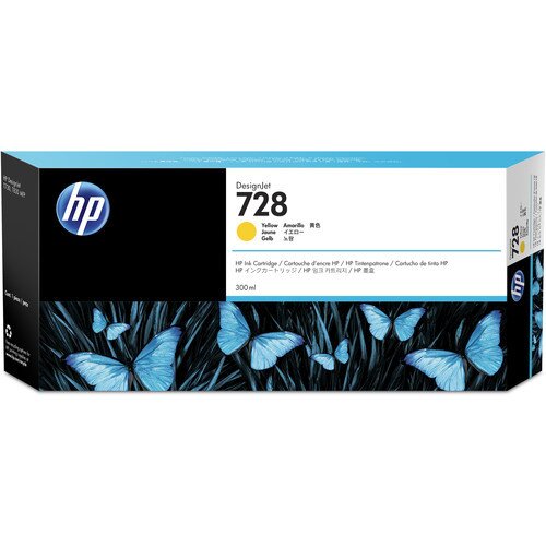 HP 728 300-ml DesignJet Ink Cartridge - Yellow