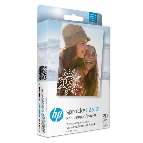 HP Sprocket 2” x 3” Premium Zink Sticky-Back Photo Paper (20 Sheets)