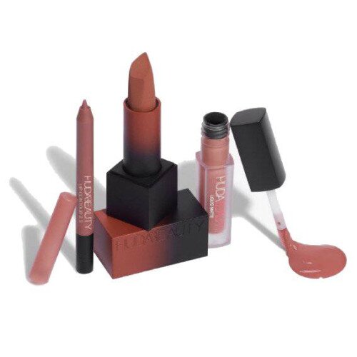 Huda Beauty The Ultimate Lip Trio Set - Bombshell