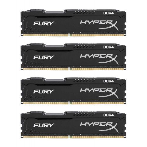 HyperX FURY DDR4 Memory - Black - 2400MHz - 4GB - Kit of 4