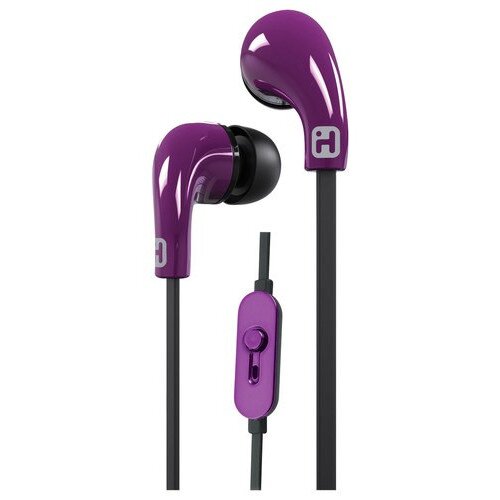 iHome iB26 Noise Isolating Earphones with In-line Mic and Remote - Purple