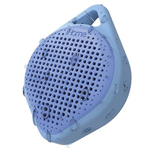 iHome iBT15 DROP+ Splashproof Bluetooth Rechargeable Speaker with Speakerphone - Blue
