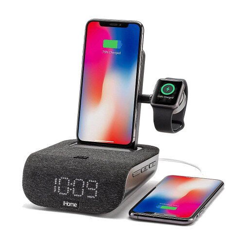 iHome TIMEBASE PRO+ Triple Charging Alarm Clock