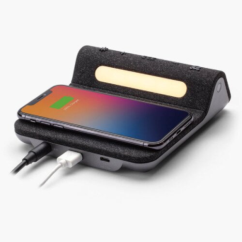 iHome Wireless Charger with Alarm Clock and USB Charging