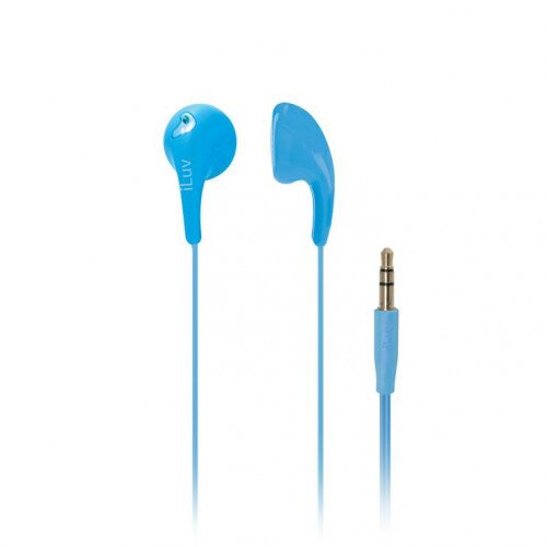 iLuv Bubble Gum 2 Flexible Jelly-Type Stereo Earphone - Blue