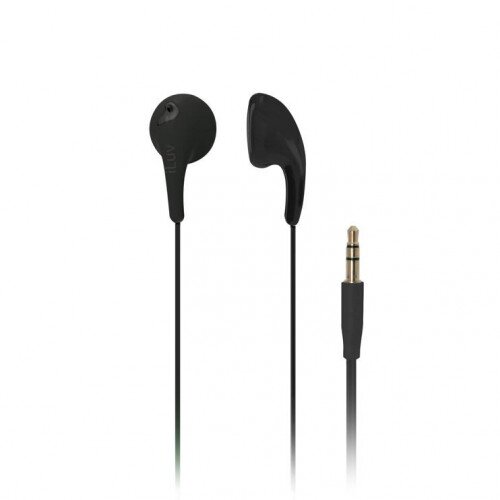 iLuv Bubble Gum 2 Flexible Jelly-Type Stereo Earphone -Black
