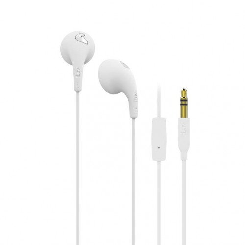 iLuv Bubble Gum Talk Flexible Jelly-Type Stereo Earphones - White